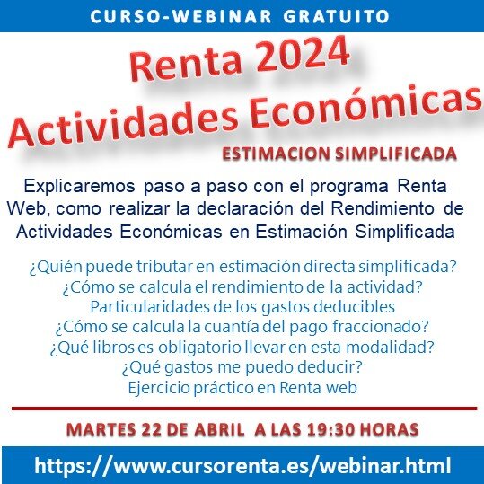Renta 2024 Actividades Económicas